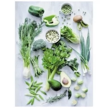 Фотообои Milan Кухня, весенняя зелень, M236, 200х270 см, виниловые на флизелиновой основе