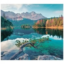Фотообои Milan Озеро в горах, M 3148, 300х270 см, виниловые на флизелиновой основе