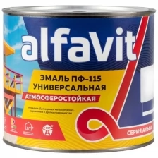 Эмаль "ALFAVIT" ПФ-115 белая матовая 20 КГ (1) серия альфа
