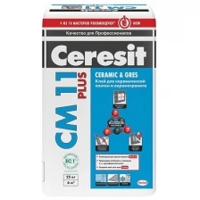 Клей для плитки для внутренних и наружных работ Ceresit СМ 11 Plus 5 кг.