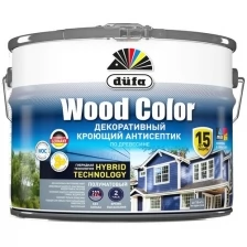 Dufa Wood Color Кроющий антисептик для деревянных фасадов (белый, 0,9л)
