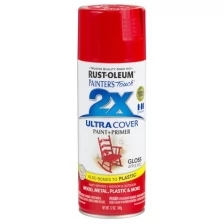 Rust-Oleum Painter’s Touch Ultra Cover 2X Enamel Sprays Универсальная алкидная эмаль (белый, глянцевый, спрей, 0,34 кг)