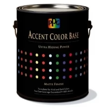 PPG Accent Color Специализированная краска для темных, ярких и насыщенных оттенков (под колеровку, матовый, база BASE, 3,78 л)