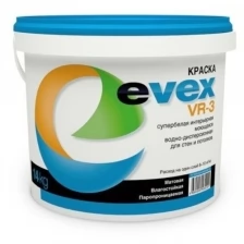 EVEX VR-3 Краска супербелая моющаяся для внутренних работ (под колеровку, база C, 14 кг)
