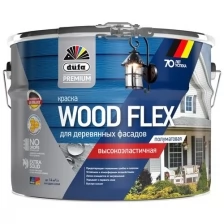 Dufa Premium Wood Flex Краска фасадная (белый, полуматовая, 9л)