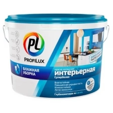 Краска для стен и потолков латексная Profilux ВД краска PL- 10L глубокоматовая белая 1,4 кг.