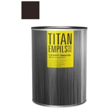 Грунт-эмаль для металлических поверхностей 3 в 1 Ореол Титан гладкая шоколадно-коричневая RAL 8017 0,9 кг.
