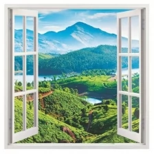 Фотообои К-115 «Вид из окна» (4 листа), 140 × 140 см