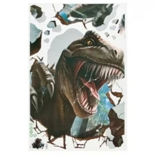 Наклейка 3Д интерьерная Тироназавр Рекс 90x60см./В упаковке шт: 1