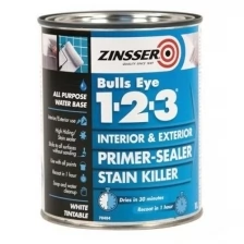 Zinsser Bulls Eye 1-2-3 Грунт универсальный пятноустраняющий (белый, 3,78 л)
