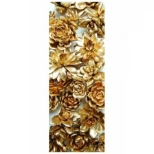Фотообои Milan Золотые цветы, M 158, 100х270 см, виниловые на флизелиновой основе
