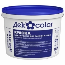 Краска акриловая ДекColor ДЕК 4100 - для интерьера, ванной и кухни (5л/7,9кг)