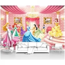 Фотообои на стену первое ателье "Для девочек - принцессы на балу" 400х280 см (ШхВ), флизелиновые Premium