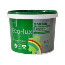 Краска эмаль универсальная акриловая Eco-Lux Эко-Люкс вд-ак 113 для интерьеров и фасадов 2.7л база C без запаха