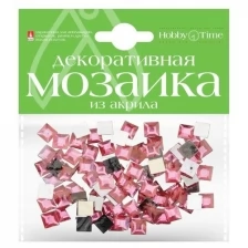 Мозаика декоративная из акрила 8Х8 ММ,100 ШТ., розовый