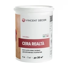 Воск для защиты декоративных покрытий Vincent Decor Cera Realta (1л)