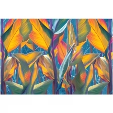 Фотообои виниловые на флизелиновой основе Polimar "Тропические цветы", Арт. 144-216, 400см х 270см (ШхВ)