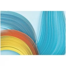 Фотообои виниловые на флизелиновой основе Polimar "Разноцветные волны", Арт. 144-321, 400см х 270см (ШхВ)