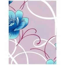 8251B Пленка самоклеящаяся D&B 0,45*8м голубые цветы на фиолетовом фоне