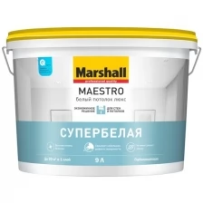 Краска для потолков Marshall Maestro Белый Потолок, белая, матовая (2,5л)