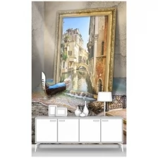 Фотообои на стену первое ателье "Венеция, абстракция с картиной" 200х300 см (ШхВ), флизелиновые Premium