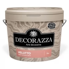 Декоративная штукатурка с эффектом матового шёлка Decorazza Velluto / Веллюто (5кг) Argento VT-001