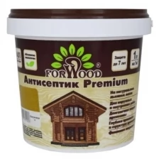 Масляный антисептик Forwood премиум 1л для защиты дерева до 10лет цвет калужница для наружных и внутренних работ без запаха