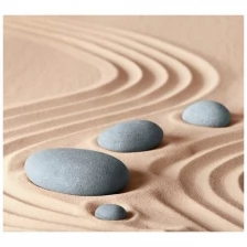 Фотообои Milan 3D Камни на песке, M 3158, 300х270 см, виниловые на флизелиновой основе
