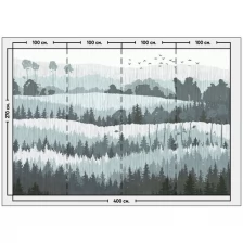 Фотообои / флизелиновые обои Лесные террасы 4 x 2,7 м