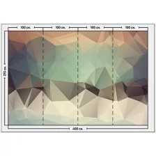 Фотообои / флизелиновые обои Полигональный узор 4 x 2,7 м