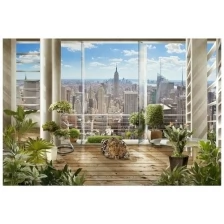Фотообои Milan Утро в Нью-Йорке, M 470, 400х270 см, виниловые на флизелиновой основе