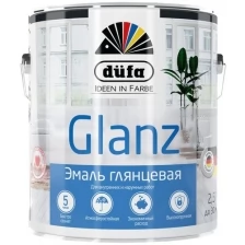 Эмаль для дерева и металла алкидная Dufa Retail Glanz глянцевая белая 2,5 л.