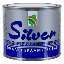 краска эмаль Silver вд-ак 117 декоративная художественная акриловая перламутровая 0.4л цвет серебро для наружных и внутренних работ без запаха