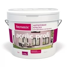 Краска акриловая для фасадов и интерьеров Bayramix Acrilic Profi (0,9л) А (белая и под колеровку)