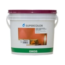 Краска акриловая Oikos Supercolor влагостойкая моющаяся огнезащитная матовая бeлый 1 л