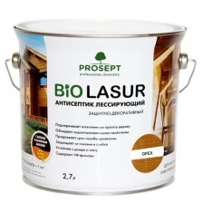 Антисептик для древесины лессирующий защитно-декоративный Prosept Bio Lasur (2,7л) орех