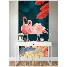 Фотообои / флизелиновые обои Фламинго 1,35 x 2,7 м