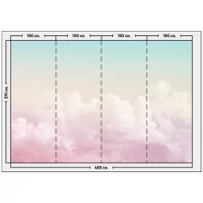 Фотообои / флизелиновые обои Розовые облака 4 x 2,7 м