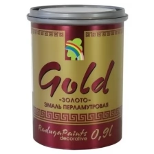 краска эмаль Gold вд-ак 117 декоративная художественная акриловая акрилатная перламутровая 0.9л цвет золото для наружных и внутренних работ без запаха
