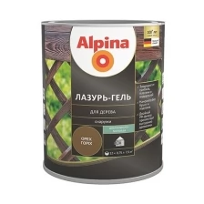 Защитная лазурь-гель для дерева Alpina, 0,75 л, орех