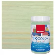 Акриловая лазурь для дерева Neomid Biocolor for kids, краска-пропитка для детской мебели и игрушек розовый (0,75 л)