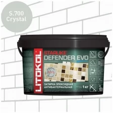 LITOKOL STARLIKE DEFENDER EVO инновационная эпоксидная затирка (старлайк дефендер ЭВО) S.700 Crystal 1кг