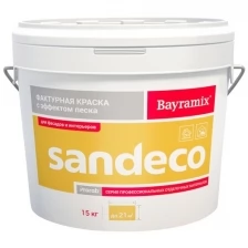 Краска фактурная Bayramix Sandeco Sd 001, акриловая, белая, 15 кг
