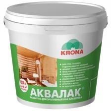 Акриловая пропитка-антисептик защитно-декоративная для древесины Аквалак KRONA калужница весенняя 0,9 л