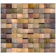 Фотообои Milan 3D Деревянный квадрат, M3007, 300х270 см, виниловые на флизелиновой основе