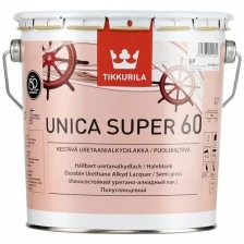 Tikkurila Unica Super 60,Износостойкий уретано-алкидный яхтный лак,2,7л