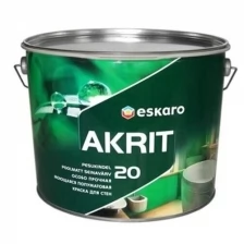 Краска особо прочная полуматовая моющаяся акриловая Eskaro Akrit-20 , 9,5л