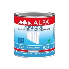 Эмаль для радиаторов Alpa Alpalaque полуматовая 0,5 л, белый