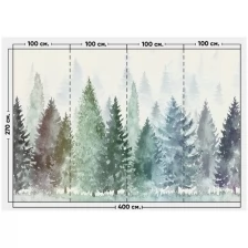 Фотообои / флизелиновые обои Палитра леса 4 x 2,7 м