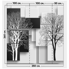 Фотообои / флизелиновые обои 3D деревья 2,5 x 2,6 м